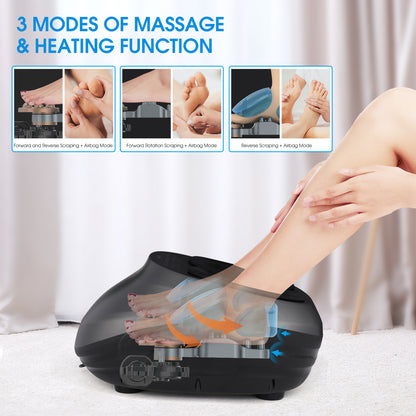 Machine de massage des pieds avec chaleur et cadeaux de massage pour hommes et femmes