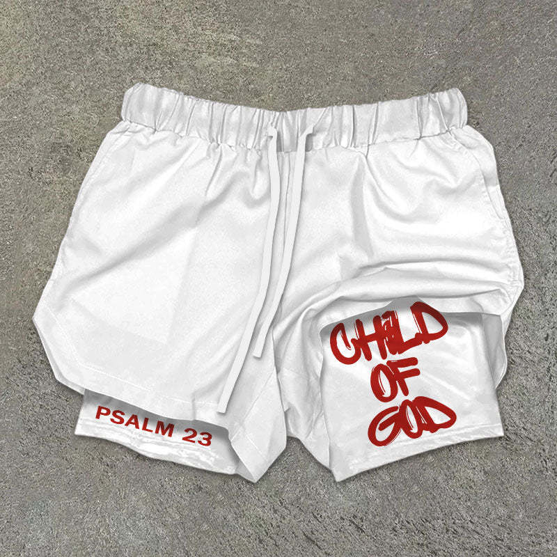 Short double épaisseur à imprimé Child of God